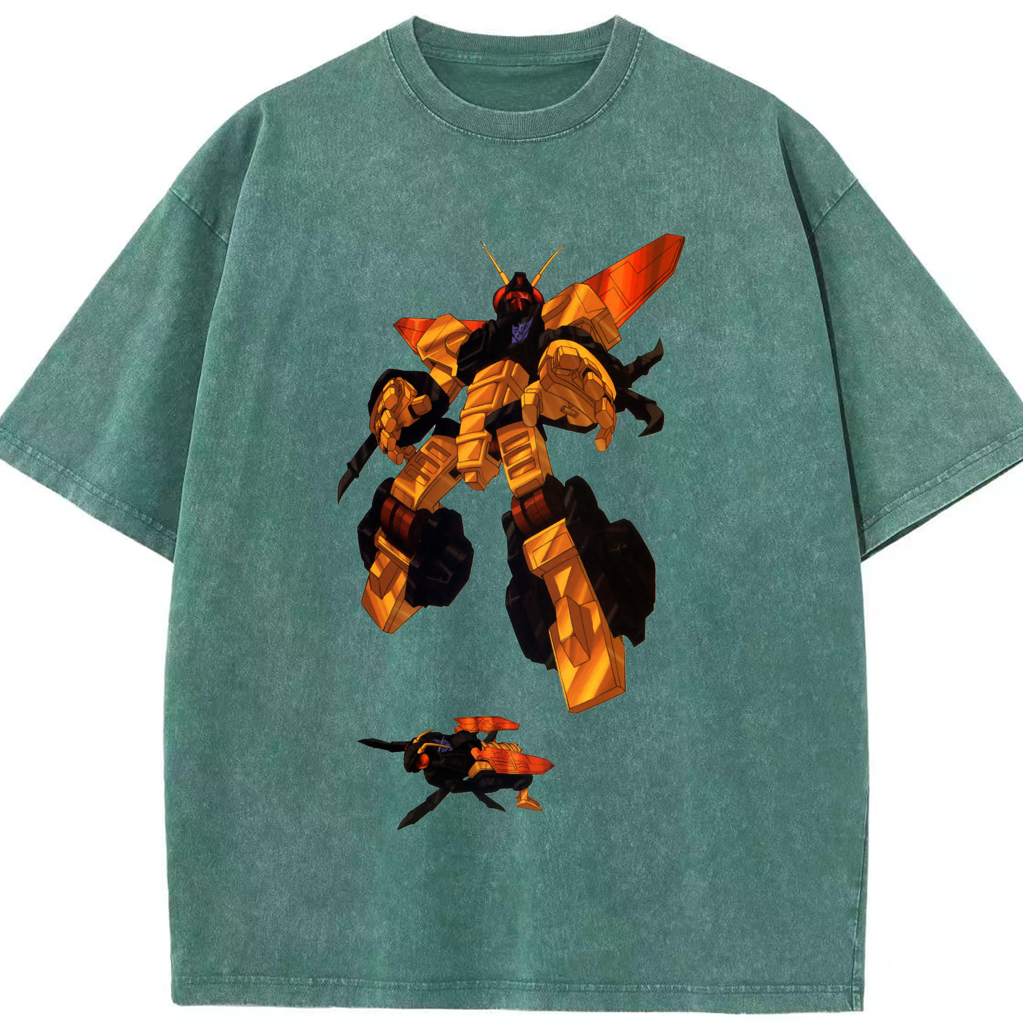 （画像用）  綿100% ヴィンテージ風 半袖Tシャツ（フロントプリント）
